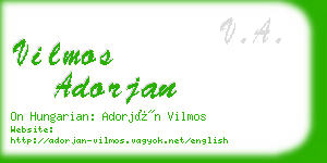 vilmos adorjan business card